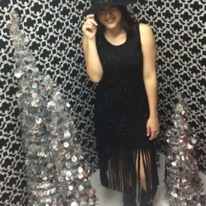 ❗️SALE❗️📌JUST IN📌 Black Fringe Dress